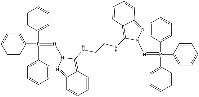 3,3'-(1,2-Ethanediyldiimino)bis[2-(triphenylphosphoranylideneamino)-2H-indazole] 结构式