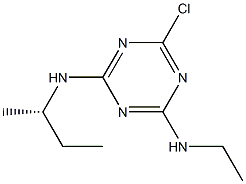 N-Ethyl-N'-[(S)-1-methylpropyl]-6-chloro-1,3,5-triazine-2,4-diamine 结构式