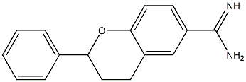 2-Phenyl-3,4-dihydro-2H-1-benzopyran-6-carboxamidine 结构式