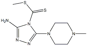 3-Amino-5-(4-methyl-1-piperazinyl)-4H-1,2,4-triazole-4-dithiocarboxylic acid methyl ester 结构式