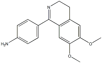 4-(3,4-Dihydro-6,7-dimethoxyisoquinoline-1-yl)aniline 结构式