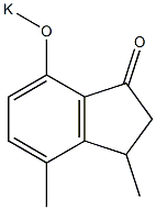 3,4-Dimethyl-7-(potassiooxy)-1-indanone 结构式