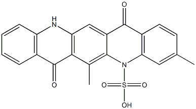 5,7,12,14-Tetrahydro-3,6-dimethyl-7,14-dioxoquino[2,3-b]acridine-5-sulfonic acid 结构式