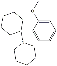 1-(Piperidin-1-yl)-1-(2-methoxyphenyl)cyclohexane 结构式