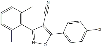 5-(4-Chlorophenyl)-3-(2,6-dimethylphenyl)-isoxazole-4-carbonitrile 结构式