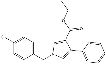 1-(4-Chlorobenzyl)-4-phenyl-1H-pyrrole-3-carboxylic acid ethyl ester 结构式
