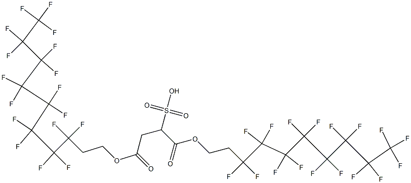 2-Sulfosuccinic acid 1,4-bis(3,3,4,4,5,5,6,6,7,7,8,8,9,9,10,10,10-heptadecafluorodecyl) ester 结构式