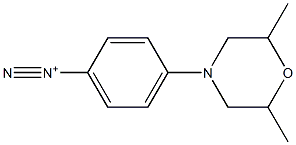 4-(2,6-Dimethyl-4-morpholinyl)benzenediazonium 结构式