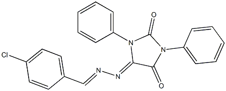 5-[2-(4-Chlorobenzylidene)hydrazono]-1,3-diphenyl-3,5-dihydro-1H-imidazole-2,4-dione 结构式