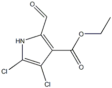 4,5-Dichloro-2-formyl-1H-pyrrole-3-carboxylic acid ethyl ester 结构式