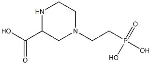 2-[3-Carboxy-1-piperazinyl]ethylphosphonic acid 结构式