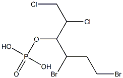 Phosphoric acid hydrogen (1,3-dibromopropyl)(2,3-dichloropropyl) ester 结构式