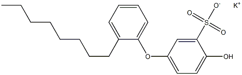 4-Hydroxy-2'-octyl[oxybisbenzene]-3-sulfonic acid potassium salt 结构式