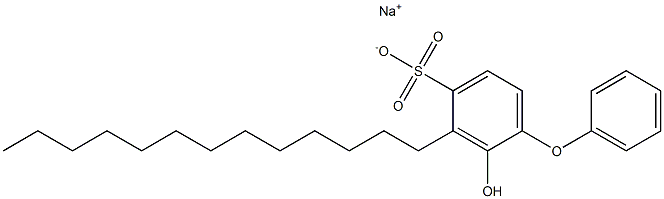 2-Hydroxy-3-tridecyl[oxybisbenzene]-4-sulfonic acid sodium salt 结构式