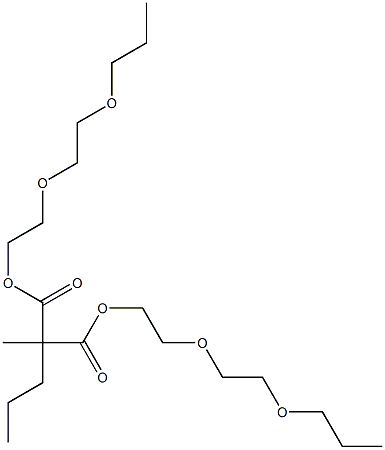 Methylpropylmalonic acid bis[2-(2-propoxyethoxy)ethyl] ester 结构式