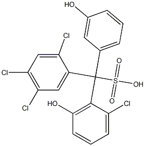 (2-Chloro-6-hydroxyphenyl)(2,4,5-trichlorophenyl)(3-hydroxyphenyl)methanesulfonic acid 结构式