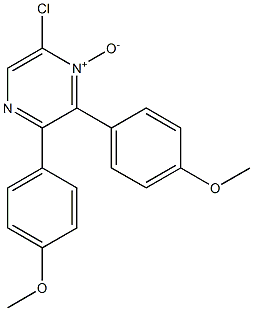 6-Chloro-2,3-bis(4-methoxyphenyl)pyrazine 1-oxide 结构式