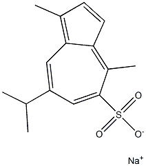1,4-Dimethyl-7-(1-methylethyl)-5-azulenesulfonic acid sodium salt 结构式