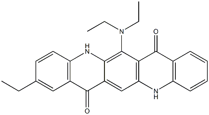 6-(Diethylamino)-2-ethyl-5,12-dihydroquino[2,3-b]acridine-7,14-dione 结构式
