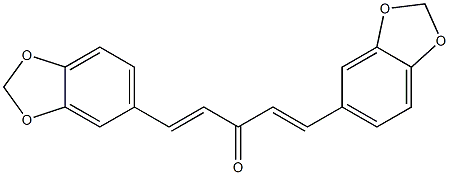 1,5-Bis(1,3-benzodioxol-5-yl)-1,4-pentadien-3-one 结构式