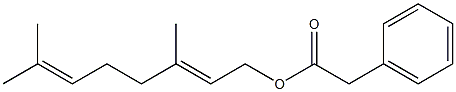 Phenylacetic acid 3,7-dimethyl-2,6-octadienyl ester 结构式