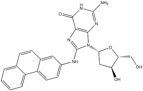 8-[(Phenanthren-2-yl)amino]-2'-deoxyguanosine 结构式