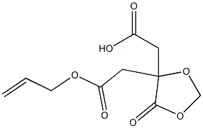 5-(Allyloxycarbonylmethyl)-4-oxo-1,3-dioxolane-5-acetic acid 结构式