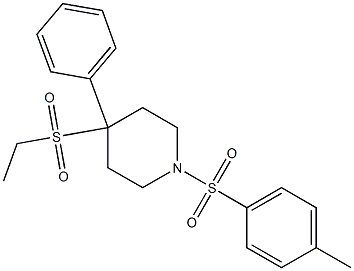 4-(Ethylsulfonyl)-4-phenyl-1-(p-tolylsulfonyl)piperidine 结构式