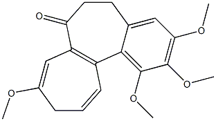 5,6,7,10-Tetrahydro-1,2,3,9-tetramethoxybenzo[a]heptalen-7-one 结构式