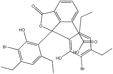 1,1-Bis(5-bromo-2,4-diethyl-6-hydroxyphenyl)-1,3-dihydro-3-oxoisobenzofuran-7-carboxylic acid 结构式