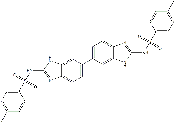 2,2'-Bis(4-methylphenylsulfonylamino)-6,6'-bi(1H-benzimidazole) 结构式