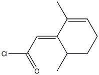 2,6-Dimethyl-2-cyclohexen-1-ylideneacetic acid chloride 结构式