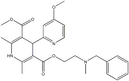 4-(4-Methoxypyridin-2-yl)-1,4-dihydro-2,6-dimethylpyridine-3,5-dicarboxylic acid 3-methyl 5-[2-(N-methyl-N-benzylamino)ethyl] ester 结构式