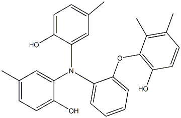 N,N-Bis(2-hydroxy-5-methylphenyl)-2-(6-hydroxy-2,3-dimethylphenoxy)benzenamine 结构式