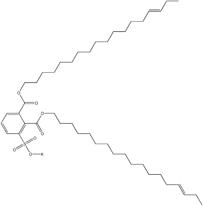 3-(Potassiosulfo)phthalic acid di(15-octadecenyl) ester 结构式