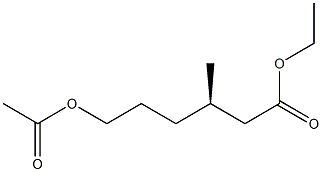 [R,(+)]-6-(Acetyloxy)-3-methylhexanoic acid ethyl ester 结构式