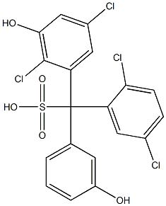 (2,5-Dichlorophenyl)(2,5-dichloro-3-hydroxyphenyl)(3-hydroxyphenyl)methanesulfonic acid 结构式