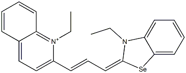 1-Ethyl-2-[3-[3-ethylbenzoselenazol-2(3H)-ylidene]-1-propenyl]quinolinium 结构式