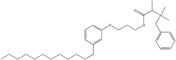 N,N-Dimethyl-N-benzyl-N-[1-[[3-(3-dodecylphenyloxy)propyl]oxycarbonyl]ethyl]aminium 结构式