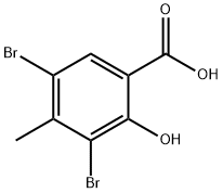 3,5-二溴-2-羟基-4-甲基苯甲酸 结构式