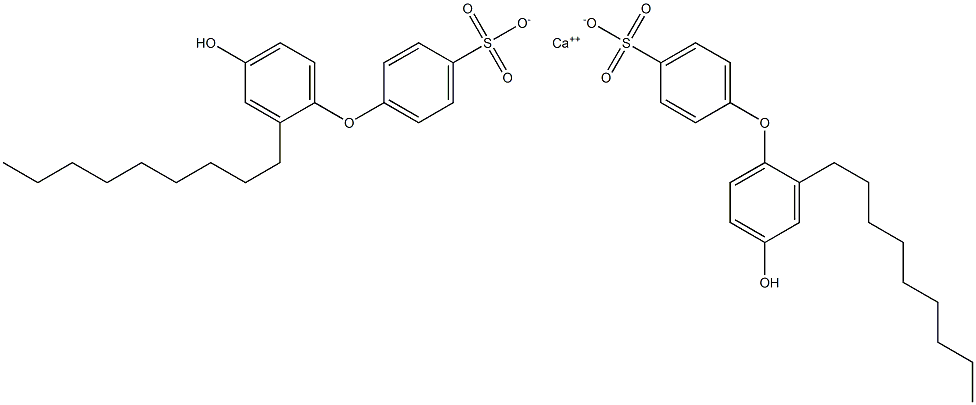 Bis(4'-hydroxy-2'-nonyl[oxybisbenzene]-4-sulfonic acid)calcium salt 结构式