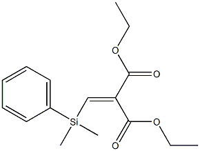 [(Phenyldimethylsilyl)methylene]malonic acid diethyl ester 结构式