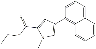 1-Methyl-4-(1-naphthalenyl)-1H-pyrrole-2-carboxylic acid ethyl ester 结构式