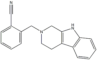 2-[[2,3,4,9-Tetrahydro-1H-pyrido[3,4-b]indol]-2-ylmethyl]benzonitrile 结构式