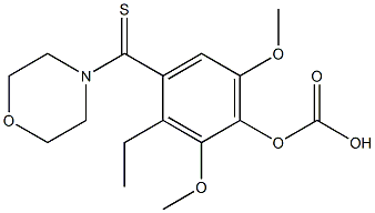 Carbonic acid ethyl[2,6-dimethoxy-4-(morpholinocarbonothioyl)phenyl] ester 结构式