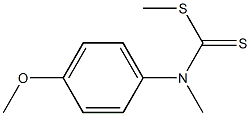 N-Methyl-N-(4-methoxyphenyl)dithiocarbamic acid methyl ester 结构式