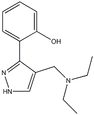 2-[4-[(Diethylamino)methyl]-1H-pyrazol-3-yl]phenol 结构式