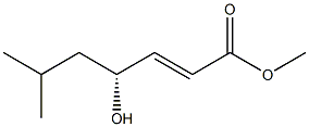 (2E,4R)-4-Hydroxy-6-methyl-2-heptenoic acid methyl ester 结构式