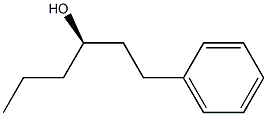 [R,(-)]-1-Phenyl-3-hexanol 结构式