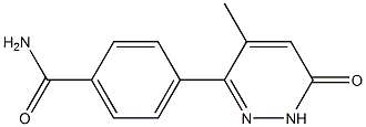 4-[(1,6-Dihydro-4-methyl-6-oxopyridazin)-3-yl]benzamide 结构式